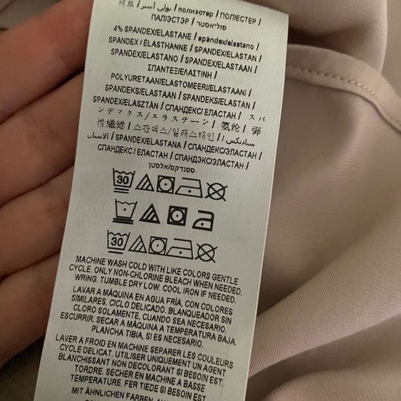 G by Guess Satin Front-Tie Button up V-Neck Blouse, Shade of Pink, M - Picture 3 of 3